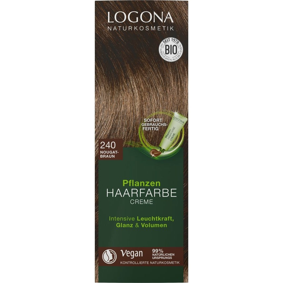 Logona plants hair color nougat 240 cream brown, 150ml