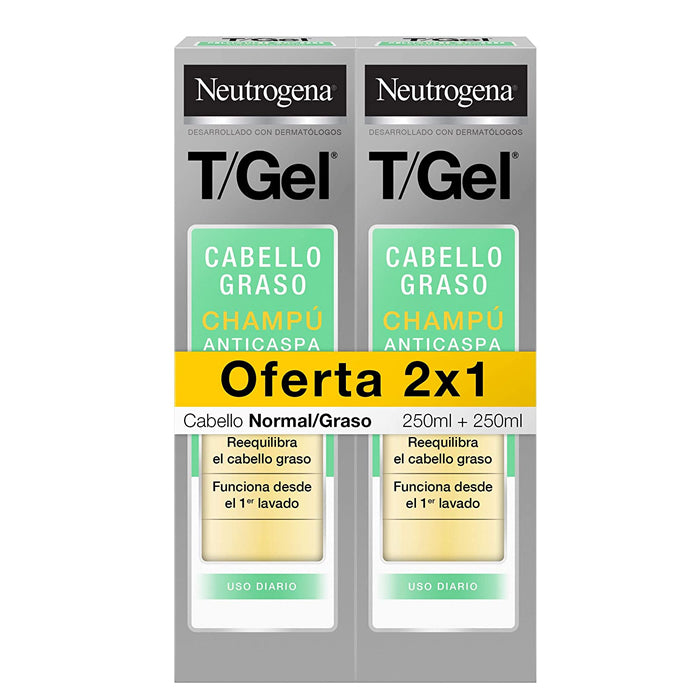 Neutrogena T-Gel Anti-Dandruff Shampoo for Normal to Greasy Hair 250ml