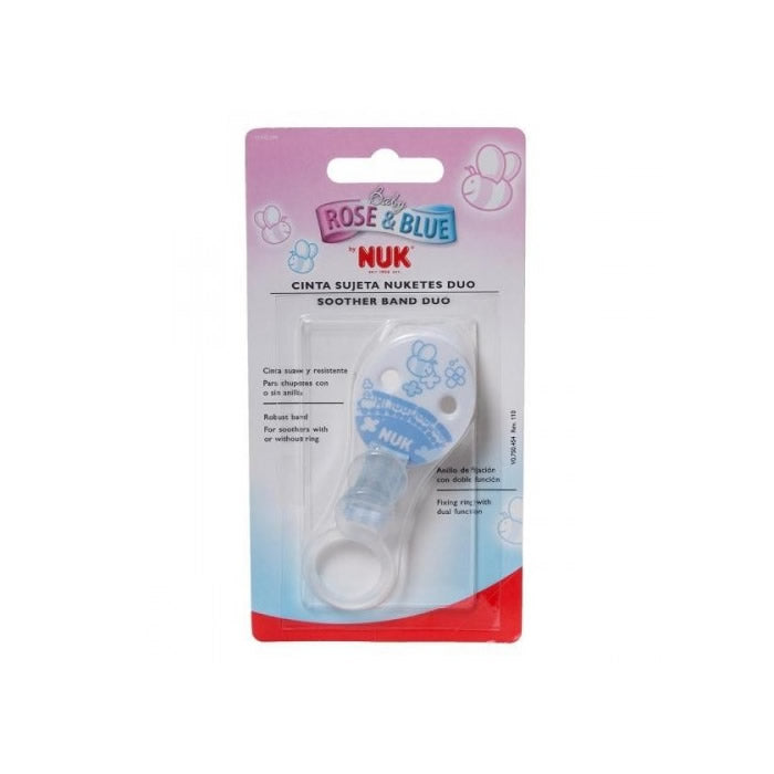 Introducing the Nuk Soother Band in Blue - Perfect for Babies from 0 Months Onwards! Never lose a soother again with this stylish and practical Soother Band that keeps soothers within easy reach for your little one.