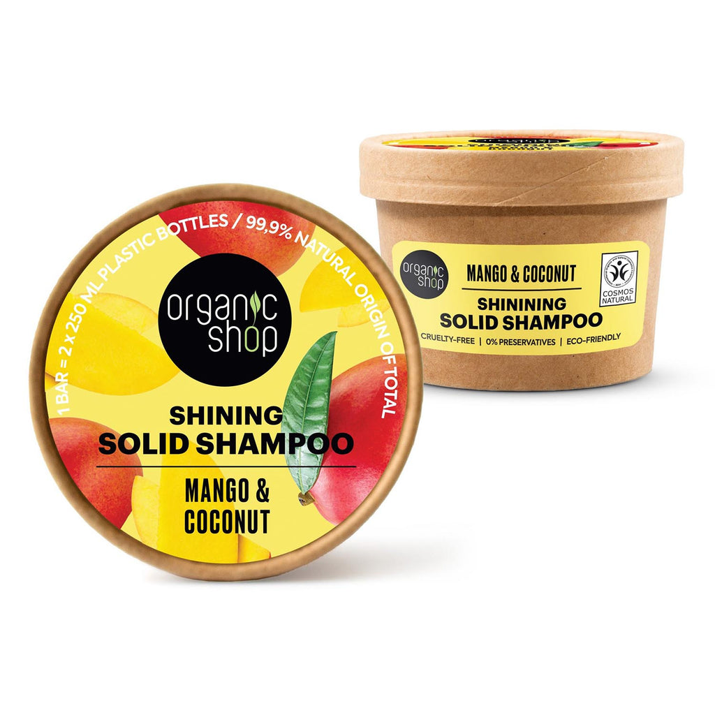 Organic Mango Shine Solid Shampoo Bar 60g