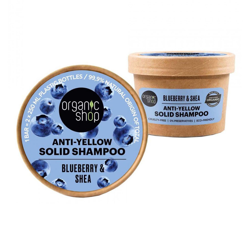 Organic Shop Blueberry Anti-Yellow shampoo Solido 60g