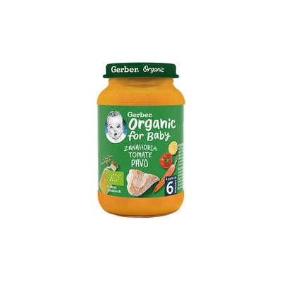 Gerber Organic Carrot Tomato Turkey Baby Food Pouch