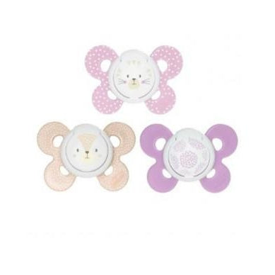 Chicco Physio Comfort Silicone Pacifier Girl 6-16 Months 2-Pack