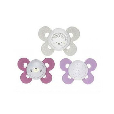 Chicco Physio Comfort Girl Silicone Pacifier for Ages 16-36 Months, Pack of 2