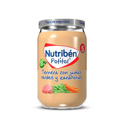 Nutribén Beef with Green Beans and Carrot Baby Food - 235g Jar