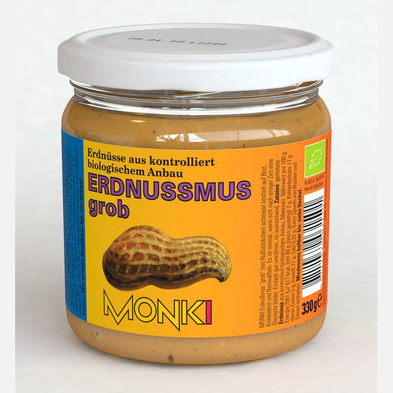 Monki peanut coarse, 330g - firstorganicbaby