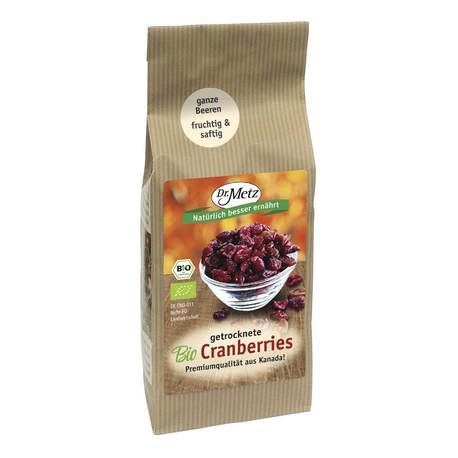 Dr. Metz Bio Cranberries, dried, apple juice, 250g - firstorganicbaby